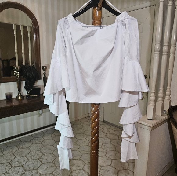 StudioF Ruffle Sleeves Top - Picture 5 of 8